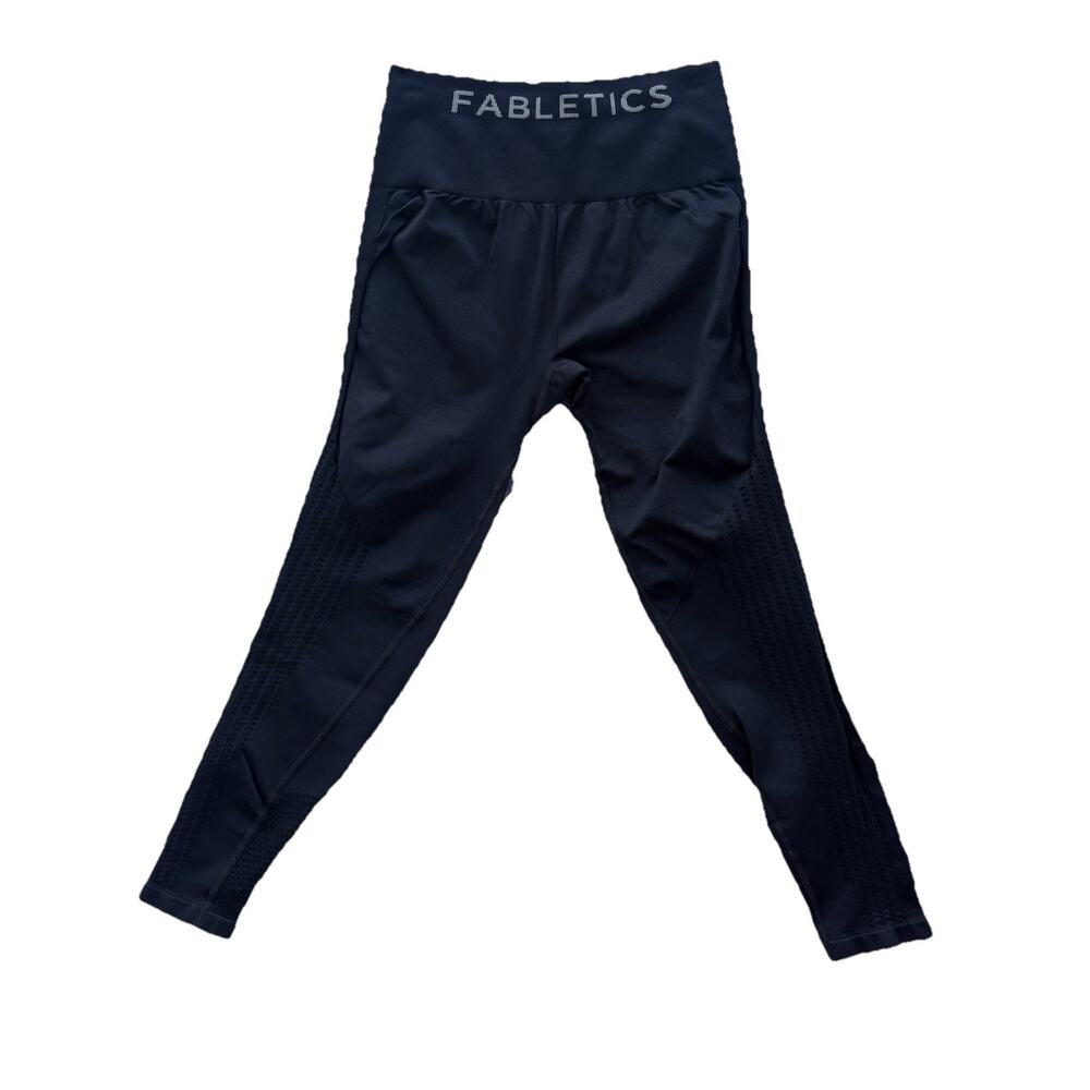 Fabletics Black Waistband Legging Cropped Ankle Athletic Pant, Women’s Small